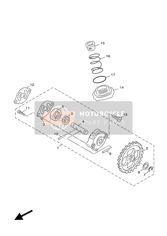 Yamaha AEROX 4 2018 Oil Pump for a 2018 Yamaha AEROX 4